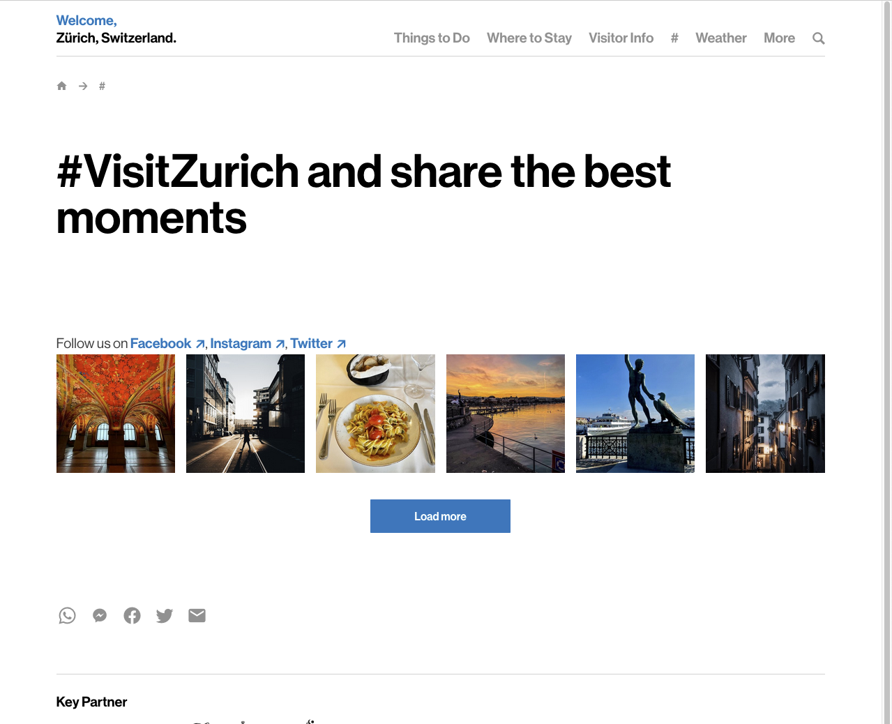 Screenshot of the Zurich Card website